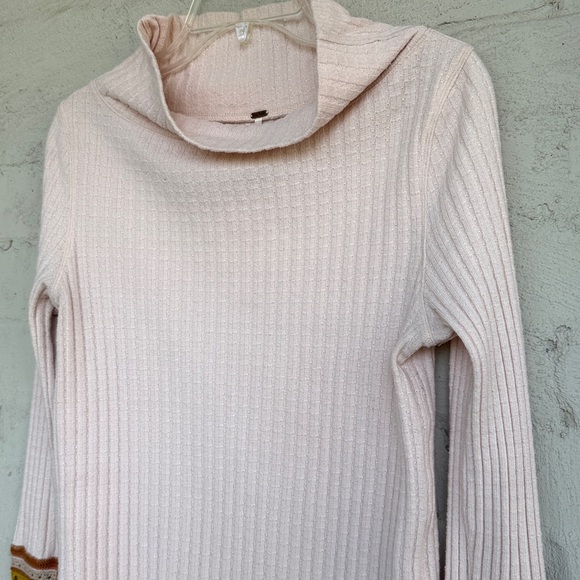 Free People Mixed Up Cuff Thermal Top Peach Size Large - Picture 5 of 12